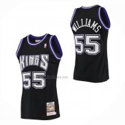 Camiseta Sacramento Kings Jason Williams NO 55 Mitchell & Ness 1998-99 Negro