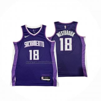 Camiseta Sacramento Kings Russell Westbrook NO 18 Ciudad 2025-26 Violeta