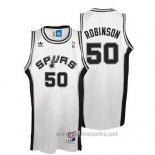 Camiseta San Antonio Spurs David Robinson #50 Retro Blanco