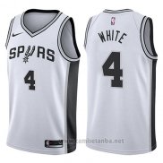 Camiseta San Antonio Spurs Derrick White #4 Swingman Association 2017-18 Blanco