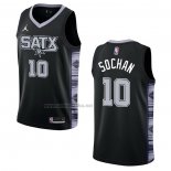 Camiseta San Antonio Spurs Jeremy Sochan #10 Statement 2022-23 Negro