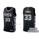 Camiseta San Antonio Spurs Tre Jones #33 Statement 2022-23 Negro