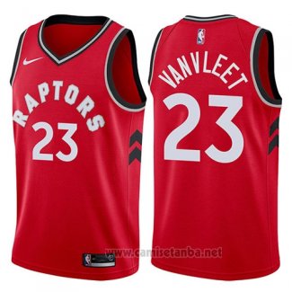 Camiseta Toronto Raptors Fred Vanvleet #23 Icon 2017-18 Rojo