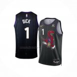 Camiseta Toronto Raptors Gradey Dick #1 Ciudad 2024-25 Negro