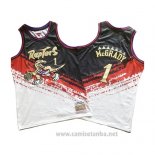 Camiseta Toronto Raptors Tracy Mcgrady #1 Mitchell & Ness Negro Rojo