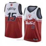 Camiseta Toronto Raptors Vince Carter #15 Ciudad 2019-20 Rojo