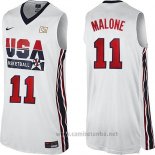 Camiseta USA 1992 Karl Malone #11 Blanco