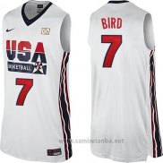 Camiseta USA 1992 Larry Bird #7 Blanco