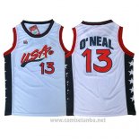 Camiseta USA 1996 Shaquille O'Neal #13 Blanco