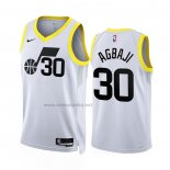 Camiseta Utah Jazz Ochai Agbaji #30 Association 2022-23 Blanco