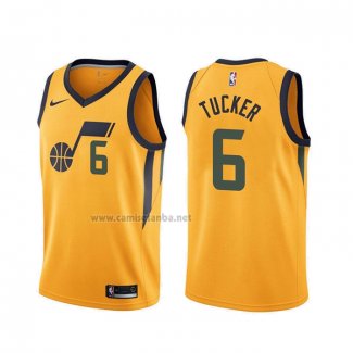 Camiseta Utah Jazz Rayjon Tucker #6 Statement Edition Amarillo