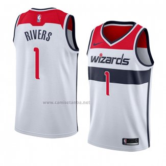 Camiseta Washington Wizards Austin Rivers #1 Association 2018 Blanco