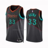 Camiseta Washington Wizards Kyle Kuzma #33 Ciudad 2023-24 Negro