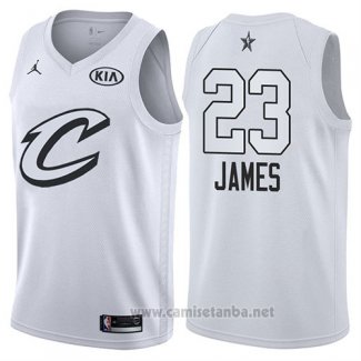 Camiseta All Star 2018 Cleveland Cavaliers Lebron James #23 Blanco