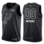 Camiseta All Star 2018 San Antonio Spurs Nike Personalizada Negro