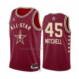 Camiseta All Star 2024 Cleveland Cavaliers Donovan Mitchell NO 45 Rojo