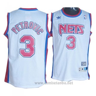 Camiseta Brooklyn Nets Drazen Petrovic #3 Retro Blanco