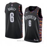 Camiseta Brooklyn Nets Jarojo Dudley #6 Ciudad 2018-19 Negro