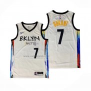 Camiseta Brooklyn Nets Kevin Durant #7 Ciudad 2020-21 Blanco