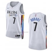 Camiseta Brooklyn Nets Kevin Durant #7 Ciudad 2022-23 Blanco