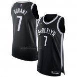 Camiseta Brooklyn Nets Kevin Durant #7 Icon Autentico Negro