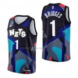 Camiseta Brooklyn Nets Mikal Bridges #1 Ciudad 2023-24 Negro