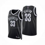 Camiseta Brooklyn Nets Nic Claxton NO 33 Icon 2025-26 Negro  Camiseta Brooklyn Nets Nic Claxton NO 33 Icon 2025-26 Negro