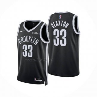 Camiseta Brooklyn Nets Nic Claxton NO 33 Icon 2025-26 Negro