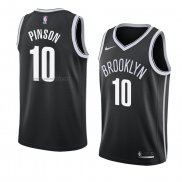 Camiseta Brooklyn Nets Theo Pinson #10 Icon 2018 Negro