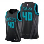 Camiseta Charlotte Hornets Cody Zeller #40 Ciudad Edition Negro