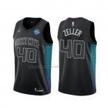 Camiseta Charlotte Hornets Cody Zeller #40 Ciudad Negro