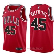 Camiseta Chicago Bulls Denzel Valentine #45 Icon 2017-18 Rojo