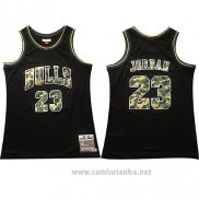 Camiseta Chicago Bulls Michael Jordan #23 Camuflaje Negro