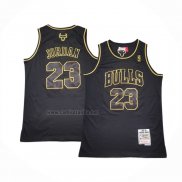 Camiseta Chicago Bulls Michael Jordan #23 Mitchell & Ness 1997-98 Oro Negro
