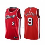 Camiseta Chicago Bulls Nikola Vucevic #9 Ciudad 2021-22 Rojo