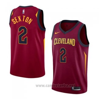 Camiseta Cleveland Cavaliers Collin Sexton #2 Icon 2017-18 Rojo