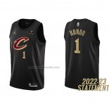 Camiseta Cleveland Cavaliers Rajon Rondo #1 Statement 2022-23 Negro