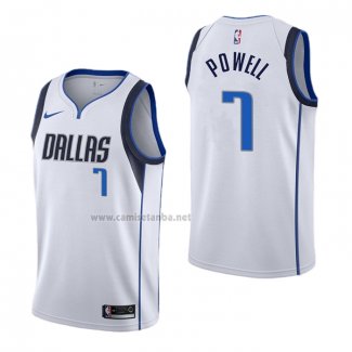 Camiseta Dallas Mavericks Dwight Powell #7 Association Blanco