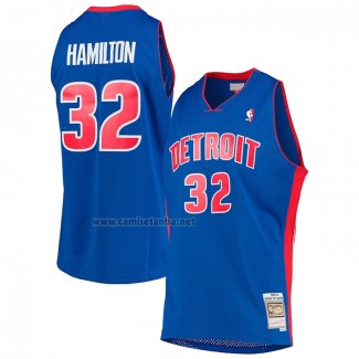 Camiseta Detroit Pistons Richard Hamilton #32 Mitchell & Ness 2003-04 Azul