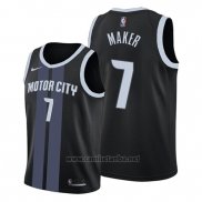 Camiseta Detroit Pistons Thon Maker #7 Ciudad Negro