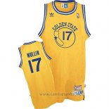 Camiseta Golden State Warriors Chris Mullin #17 Retro Amarillo