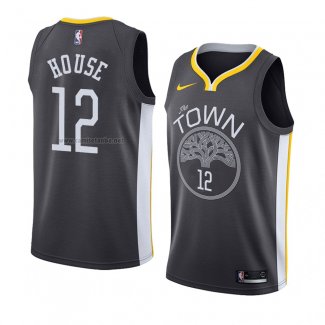 Camiseta Golden State Warriors Danuel House #12 Statement 2018 Negro