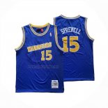 Camiseta Golden State Warriors Latrell Sprewell NO 15 Mitchell & Ness 1992-93 Azul