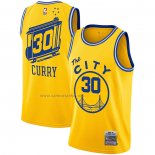 Camiseta Golden State Warriors Stephen Curry NO 30 Mitchell & Ness 2019-20 Amarillo