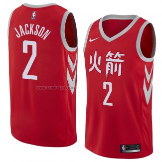 Camiseta Houston Rockets Demetrius Jackson #2 Ciudad 2018 Rojo