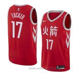 Camiseta Houston Rockets P.j. Tucker #17 Ciudad 2018 Rojo