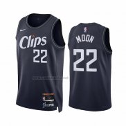 Camiseta Los Angeles Clippers Xavier Moon #22 Ciudad 2023-24 Azul