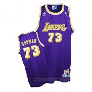 Camiseta Los Angeles Lakers Dennis Rodman #73 Retro Violeta