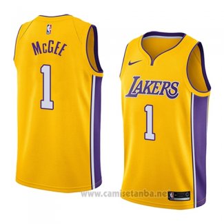 Camiseta Los Angeles Lakers Javale Mcgee #1 Icon 2018 Amarillo