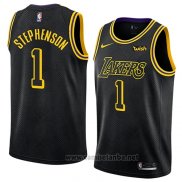Camiseta Los Angeles Lakers Lance Stephenson #1 Ciudad 2018 Negro